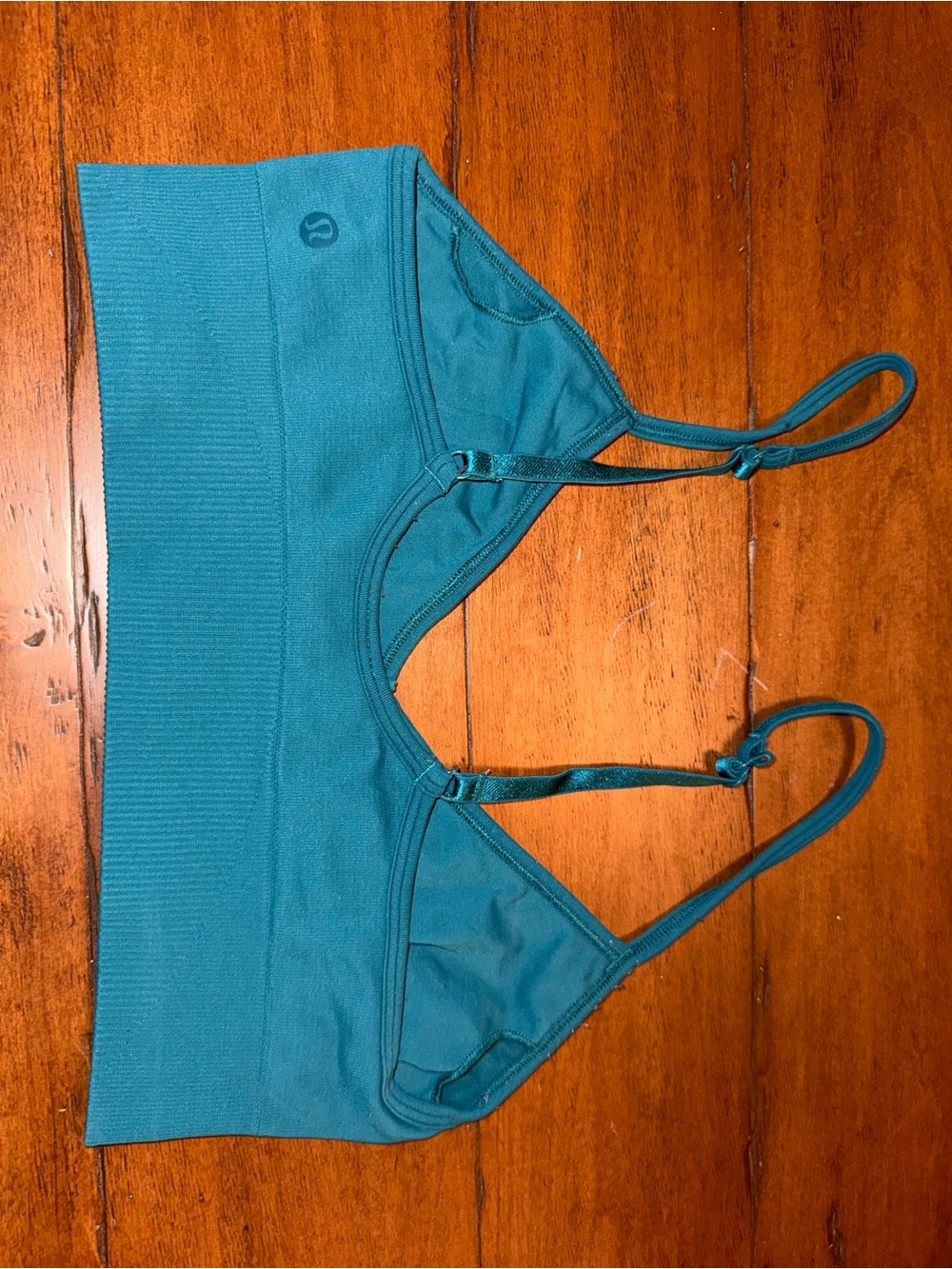 lululemon athletica teal adjustable-strap sports bralette